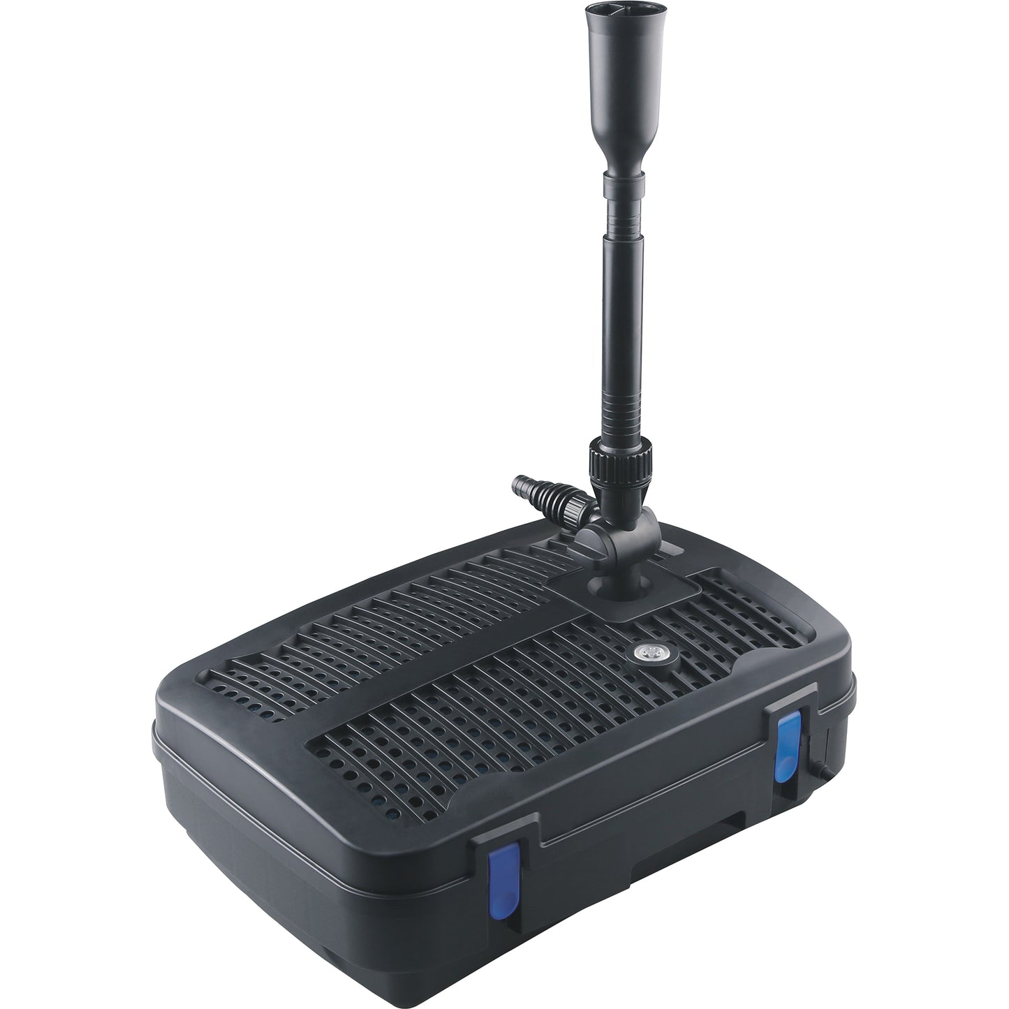 BluFilter 1011 vijverpomp met filter, zwart, 11W UV-lamp en fonteinset voor helder vijverwater en eenvoudig onderhoud. 